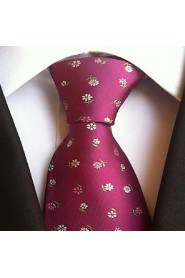 Men Wedding Cocktail Necktie At Work Rosered Flower Tie