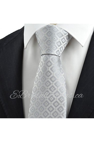 Men's Gradient Checked Microfiber Tie Formal Suit Necktie Formal With Gift Box (5 Colors Available)