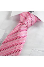 Men's Flora Pattern Striped Microfiber Tie Necktie Formal Wedding Holiday With Gift Box (3 Colors Available)