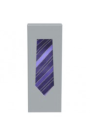 Men's Purple Striped Tie Necktie For Wedding Formal Business Work Casual With Gift Box