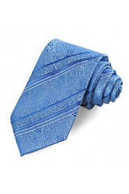 Men's Paisley Floral Striped Microfiber Tie Necktie Unique Wedding Holiday With Gift Box (4 Colors Available)