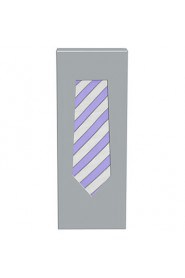 Men's Striped Purple White Microfiber Tie Necktie Formal Meeting Wedding Holiday Business With Gift Box