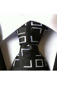 Men Wedding Cocktail Necktie At Work Black White Tie