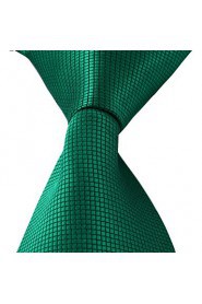 New Classic Dark Green Leisure Jacquard Silk Men Necktie Tie