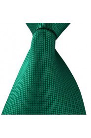 New Classic Dark Green Leisure Jacquard Silk Men Necktie Tie