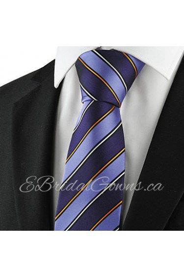 Men's Striped Tie Suits Necktie Formal For Wedding Party Holiday Business With Gift Box (4 Colors Available)