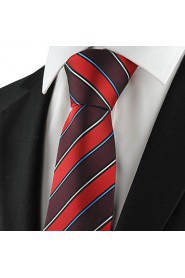 Men's Striped Tie Suits Necktie Formal For Wedding Party Holiday Business With Gift Box (4 Colors Available)