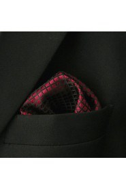 Solid Red Pocket Square Mens Hankies Hanky