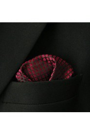 Solid Red Pocket Square Mens Hankies Hanky