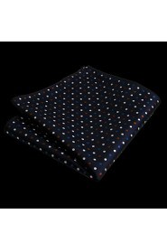 Blue Dotty Dots Pocket Square Hankies Hanky Mens Handkerchief Large