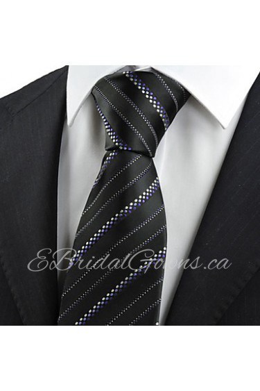 Men's Dotted Striped Classic Glossy Tie Necktie Wedding Holiday Business With Gift Box (4 Colors Available)