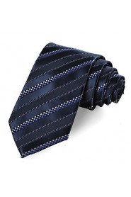 Men's Dotted Striped Classic Glossy Tie Necktie Wedding Holiday Business With Gift Box (4 Colors Available)