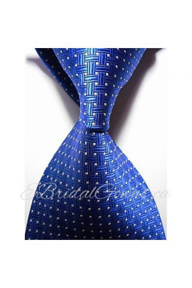 Men's Crossed Checked Microfiber Tie Necktie With Gift Box (8 Colors Available)