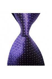 Men's Crossed Checked Microfiber Tie Necktie With Gift Box (8 Colors Available)