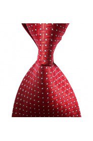 Men's Crossed Checked Microfiber Tie Necktie With Gift Box (8 Colors Available)