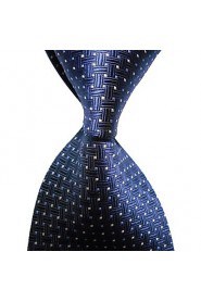 Men's Crossed Checked Microfiber Tie Necktie With Gift Box (8 Colors Available)