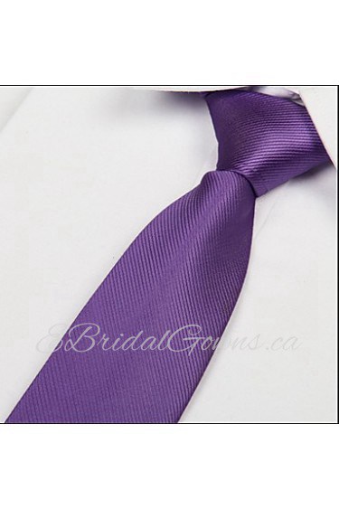 Light Purple Twill Necktie Polyester Silk Arrow Jacquard Tie