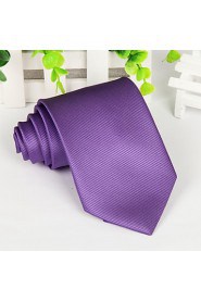 Light Purple Twill Necktie Polyester Silk Arrow Jacquard Tie