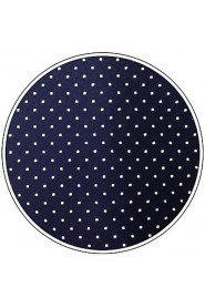 Men's Business Polka Dots Navy Blue Silk Necktie