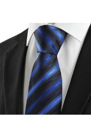 Men's Gradient Color Striped Microfiber Tie Necktie For Wedding Party Holiday With Gift Box(5 Colors Available)