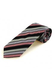 Men's Gradient Color Striped Microfiber Tie Necktie For Wedding Party Holiday With Gift Box(5 Colors Available)