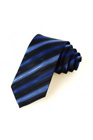 Men's Gradient Color Striped Microfiber Tie Necktie For Wedding Party Holiday With Gift Box(5 Colors Available)