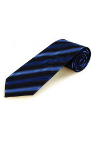 Men's Gradient Color Striped Microfiber Tie Necktie For Wedding Party Holiday With Gift Box(5 Colors Available)