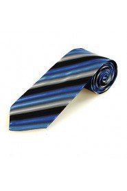 Men's Gradient Color Striped Microfiber Tie Necktie For Wedding Party Holiday With Gift Box(5 Colors Available)