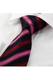 Men's Gradient Color Striped Microfiber Tie Necktie For Wedding Party Holiday With Gift Box(5 Colors Available)