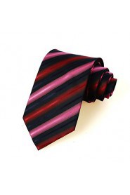 Men's Gradient Color Striped Microfiber Tie Necktie For Wedding Party Holiday With Gift Box(5 Colors Available)