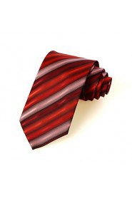 Men's Gradient Color Striped Microfiber Tie Necktie For Wedding Party Holiday With Gift Box(5 Colors Available)