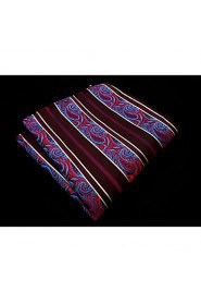 Paisley Blue Red White Pocket Square Mens Hankies Hanky