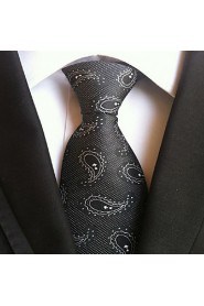 Men Wedding Cocktail Necktie At Work Black Gray Muti Tie