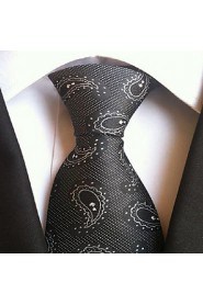 Men Wedding Cocktail Necktie At Work Black Gray Muti Tie