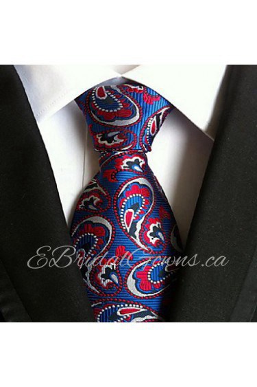 Men Wedding Cocktail Necktie At Work Blue Muticolors Tie