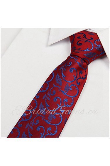 Red Wedding Ceremony Banquet Arrow Jacquard Necktie Tie