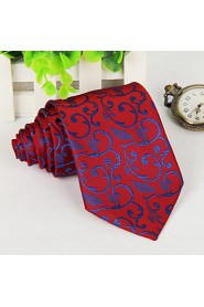 Red Wedding Ceremony Banquet Arrow Jacquard Necktie Tie