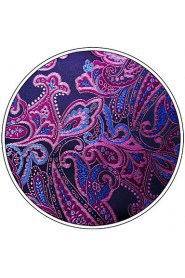 Men's Tie Fuchsia Paisley 100% Silk Business Dress Casual Long