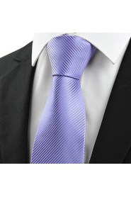 Men's Pure Colour Striped Microfiber Tie Necktie For Wedding Party Holiday With Gift Box (5 Colors Available)