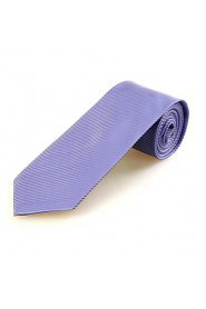 Men's Pure Colour Striped Microfiber Tie Necktie For Wedding Party Holiday With Gift Box (5 Colors Available)