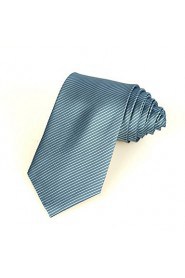 Men's Pure Colour Striped Microfiber Tie Necktie For Wedding Party Holiday With Gift Box (5 Colors Available)