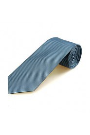 Men's Pure Colour Striped Microfiber Tie Necktie For Wedding Party Holiday With Gift Box (5 Colors Available)