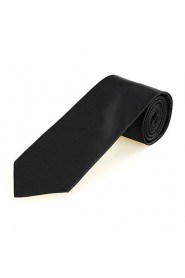 Men's Pure Colour Striped Microfiber Tie Necktie For Wedding Party Holiday With Gift Box (5 Colors Available)