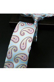 Men's100% Silk Tie Blue Paisley Fashion