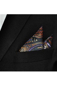 Men Paisley Multicolor 100% Silk Pocket Square Business Fashion