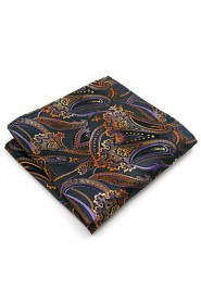 Men Paisley Multicolor 100% Silk Pocket Square Business Fashion