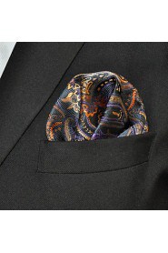 Men Paisley Multicolor 100% Silk Pocket Square Business Fashion