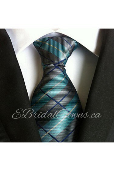 Men Wedding Cocktail Necktie At Work Blue Gray White Tie