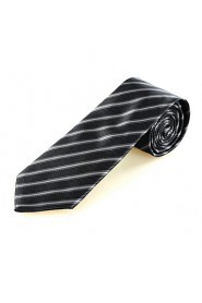 Men's Striped Microfiber Tie Necktie For Wedding Party Holiday With Gift Box(2 Colors Available)