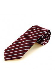 Men's Striped Microfiber Tie Necktie For Wedding Party Holiday With Gift Box(2 Colors Available)